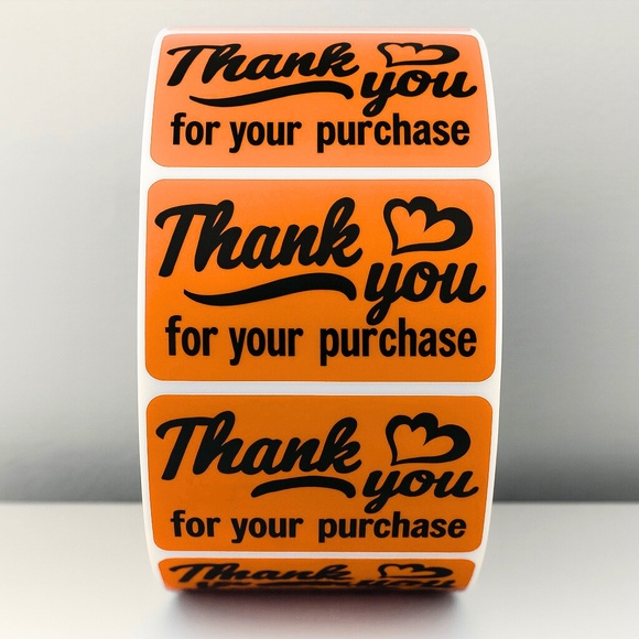 Thank You for Your Purchase Stickers – Small Business Packaging Labels 2" - Picture 10 of 10